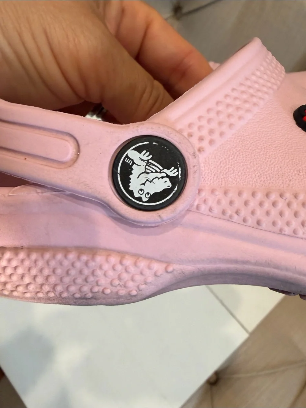 Crocs Kids Pink Clog Shoes with Charms C 13